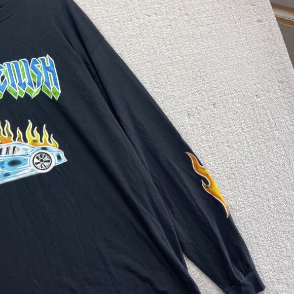 Billie Eilish 2019 World Tour Car Flames Graffiti Shirt Black Long Sleeve Size L - Picture 4 of 14
